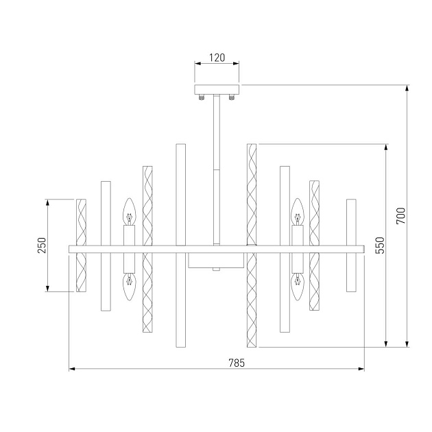 Подвесная люстра Bogates Hollis 367/12 Smart изображение 2 Подвесная люстра Bogates Hollis 367/12 Smart Фото № 2