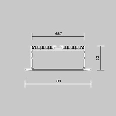 Алюминиевый профиль Maytoni Led Strip ALM-8832-S-2M 632007 1