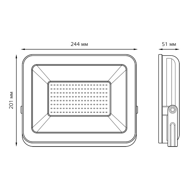 Прожектор светодиодный Gauss 100W 613100100 изображение 6 Прожектор светодиодный Gauss 100W 613100100 Фото № 6