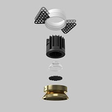 Встраиваемый светодиодный светильник Maytoni Round DL058-7W4K-TRS-BS 4