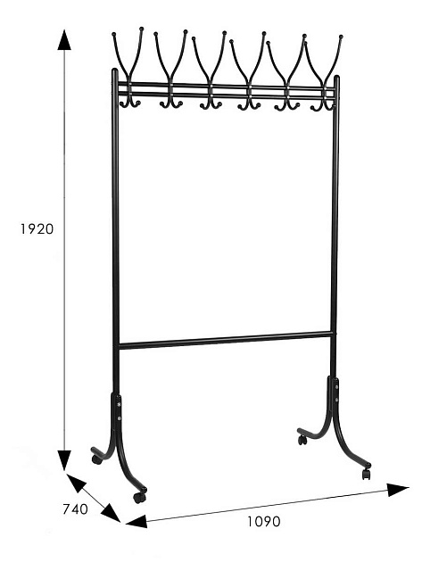 Гардеробная вешалка на колесах Мебелик М 11 005429 Фото № 2