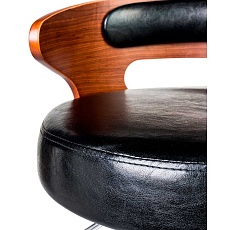 Стул барный DOBRIN FRED BLACK (коричневое дерево, чёрный) 1018_BlackBase-LMZ FRED BLACK 3