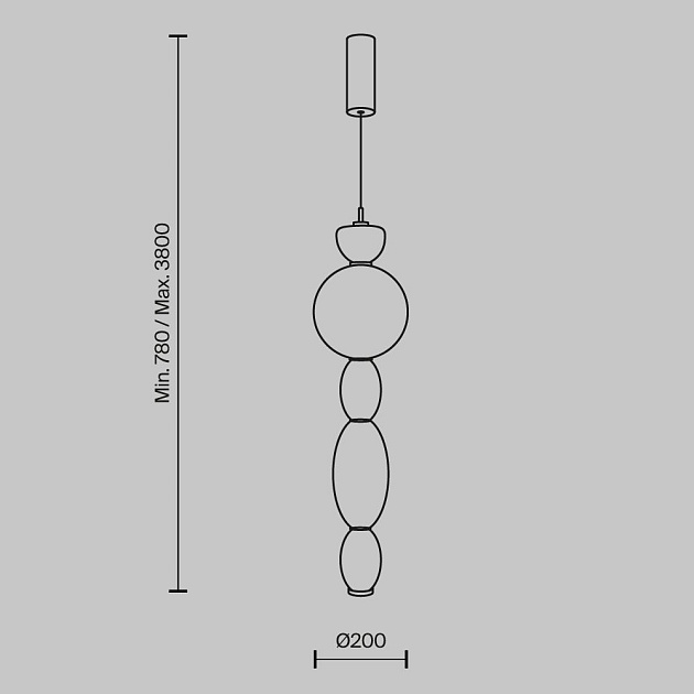 Подвесной светодиодный светильник Maytoni Adore MOD297PL-L17BS3K Фото № 6