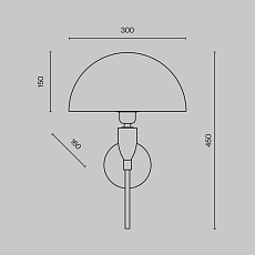 Настенный светильник (бра) Maytoni Z034WL-01BS 2