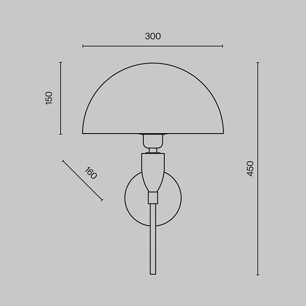 Настенный светильник (бра) Maytoni Z034WL-01BS Фото № 3