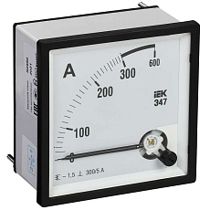 Амперметр аналоговый Э47 300/5А класс точности 1,5 72х72мм IEK IPA10-6-0300-E