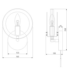 Бра Eurosvet Gallo 70121/1 черный 2