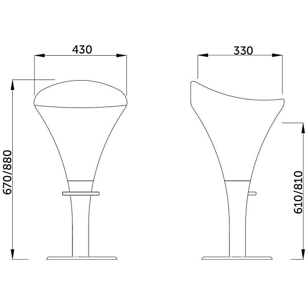 Барный стул AksHome Bomba белый, пластик 27646 Фото № 2