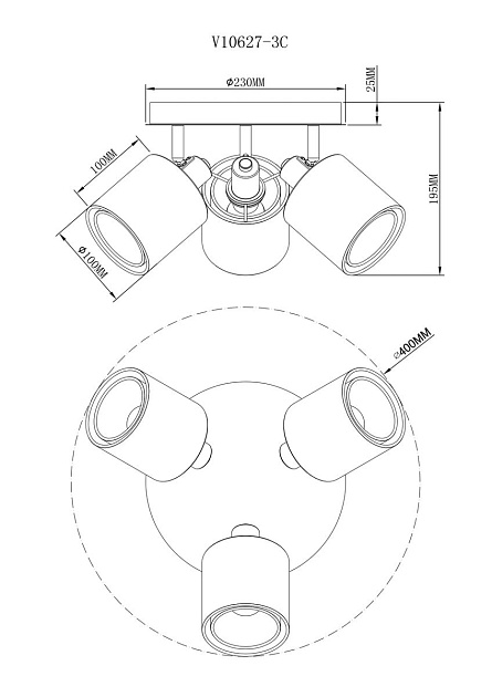Спот Moderli Room V10627-3C Фото № 2