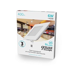 Встраиваемый светодиодный светильник Gauss 940111206 1
