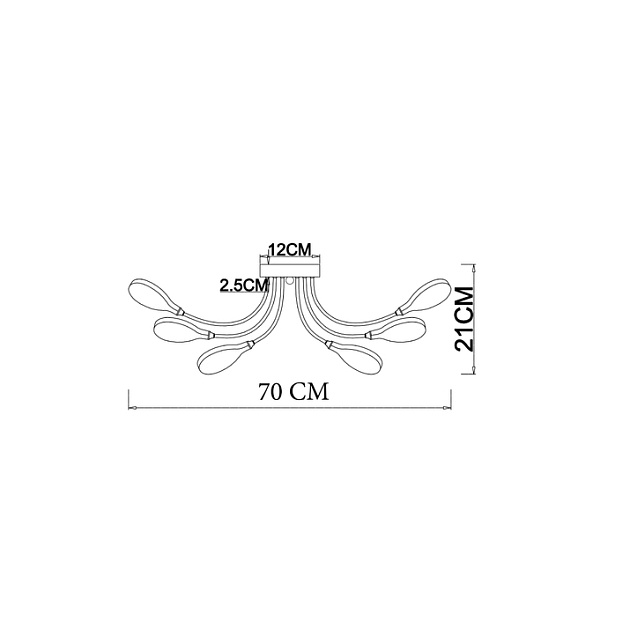 Потолочная люстра Arte Lamp Guimet A7423PL-20BK Фото № 2