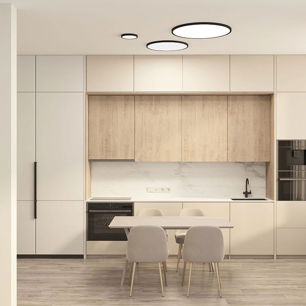 Потолочный светодиодный светильник Denkirs Thin DK6524-BK Фото № 2