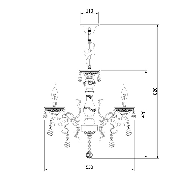 Подвесная люстра Bogates 701/5 Strotskis изображение 2 Подвесная люстра Bogates 701/5 Strotskis Фото № 2