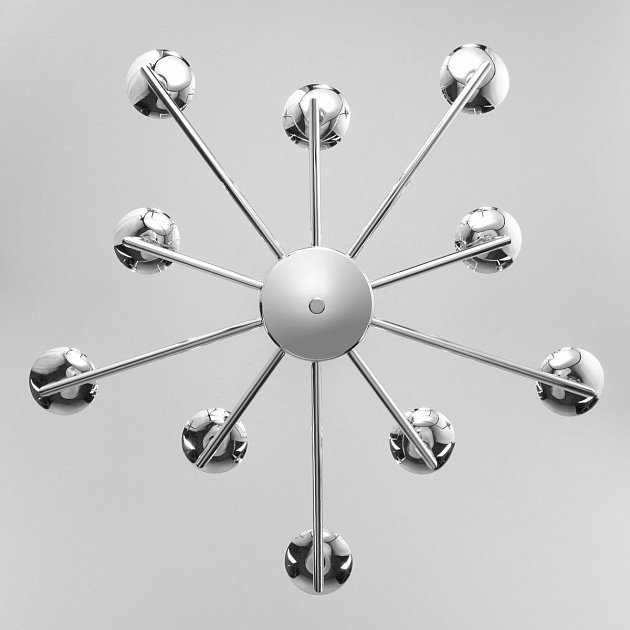 Подвесная люстра Eurosvet Cariso 60150/10 хром изображение 4 Подвесная люстра Eurosvet Cariso 60150/10 хром Фото № 4