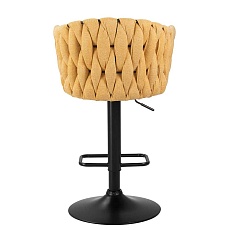 Стул барный DOBRIN LEON (жёлтая ткань (LAR 275-8)) 9690-LM LEON 2