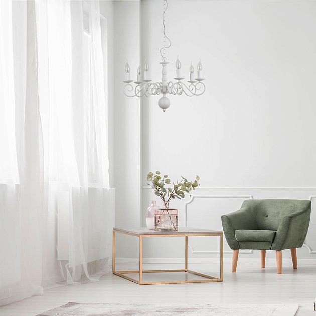 Подвесная люстра Arte Lamp A1129LM-7WH Фото № 5