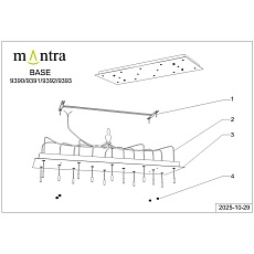 Потолочное основание Mantra Modular Light Florones 9390 4