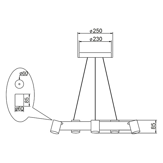 Подвесной светильник Vele Luce Octopus VL10152P05 Фото № 7