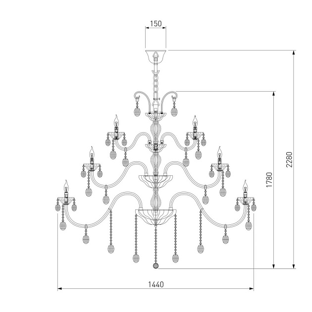 Подвесная люстра Bogates 256/42 Strotskis изображение 2 Подвесная люстра Bogates 256/42 Strotskis Фото № 2