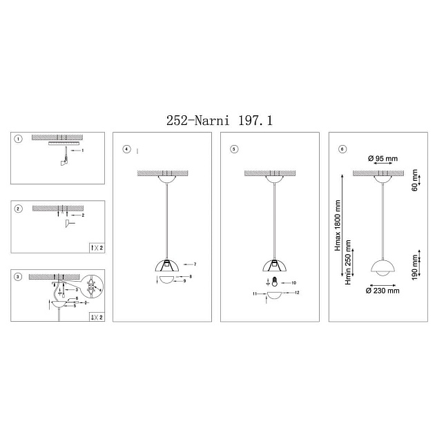 Подвесной светильник Lucia Tucci Narni 197.1 Nero изображение 2 Подвесной светильник Lucia Tucci Narni 197.1 Nero Фото № 2