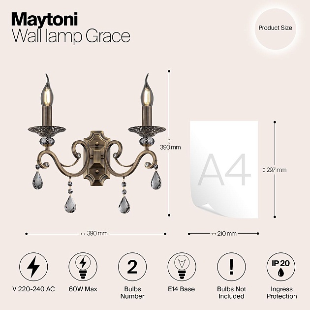 Бра Maytoni Grace RC247-WL-02-R Фото № 2