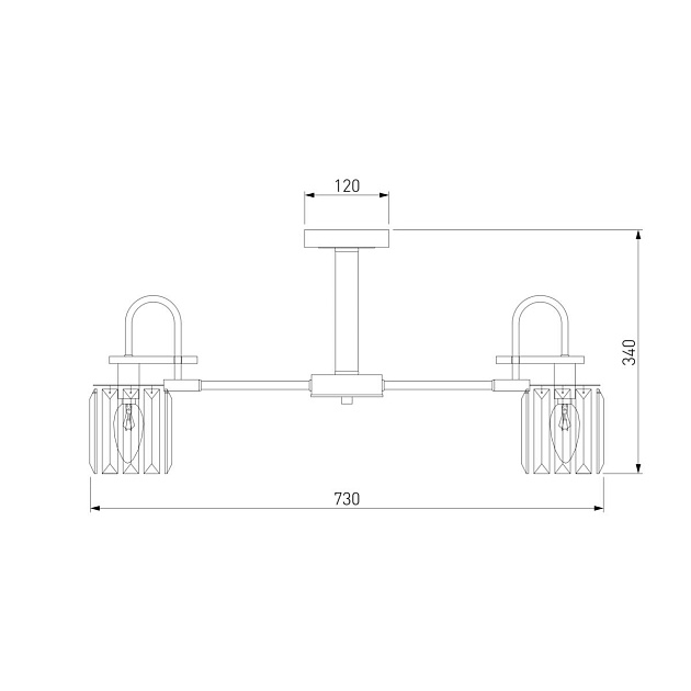 Потолочная люстра Eurosvet Tenia 70090/8 черный Фото № 2