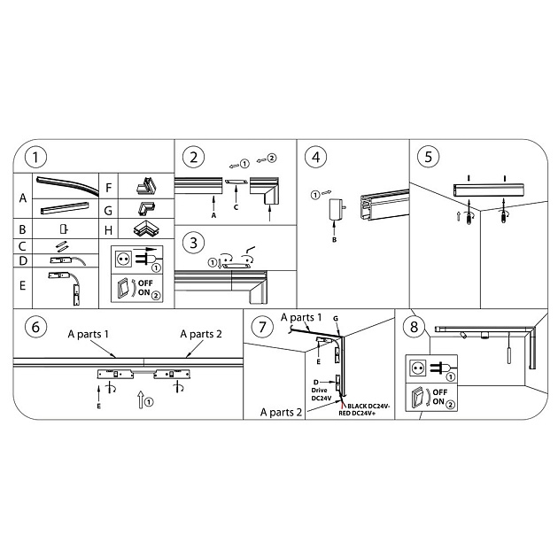 Коннектор L-образный Lightstar Linea 506137 изображение 2 Коннектор L-образный Lightstar Linea 506137 Фото № 2