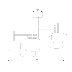Потолочная люстра Eurosvet Jar 70128/5 хром 1