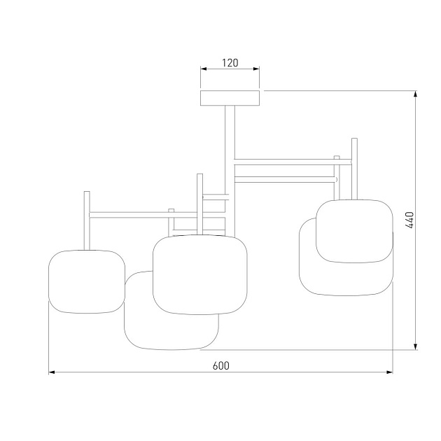 Потолочная люстра Eurosvet Jar 70128/5 хром изображение 2 Потолочная люстра Eurosvet Jar 70128/5 хром Фото № 2