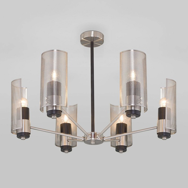 Потолочная люстра Eurosvet Grino 70139/6 никель изображение 5 Потолочная люстра Eurosvet Grino 70139/6 никель Фото № 5