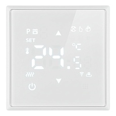 Терморегулятор Wi-Fi (механизм), Stekker, 250В, 3500Вт Эмили, RSW00-5119-01, белый фарфор, soft touch 50376