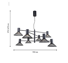 Подвесная светодиодная люстра F-Promo Metrics 4623-8P 1