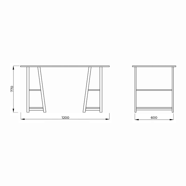 Письменный стол AksHome Topaz светлый дуб, лдсп 86202 изображение 2 Письменный стол AksHome Topaz светлый дуб, лдсп 86202 Фото № 2